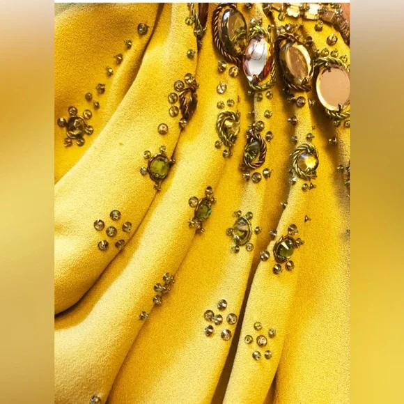 ***SOLD*** Christian Dior Galliano Fall 2007 Chartreuse Beaded Runway Dress - Picture 9 of 13